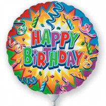 Round balloon Round Happy Birthday 45cm (helium)