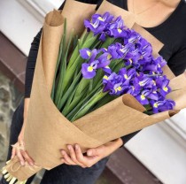 Bouquet of blue irises